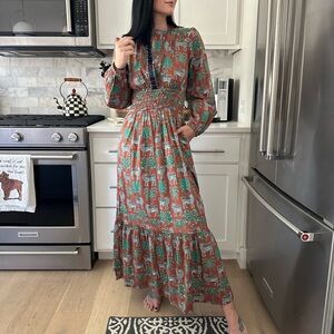 Sheridan French ELOISE Maxi Dress in Pecan Rainforest